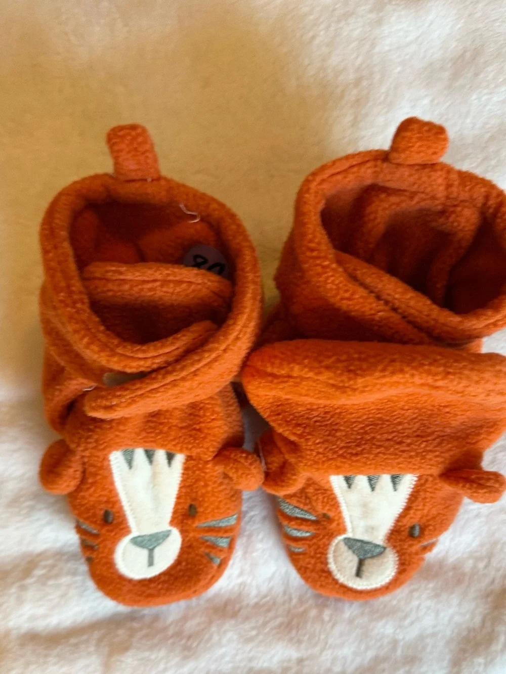 Cozy Orange Tiger Slipper Mittens for Kids